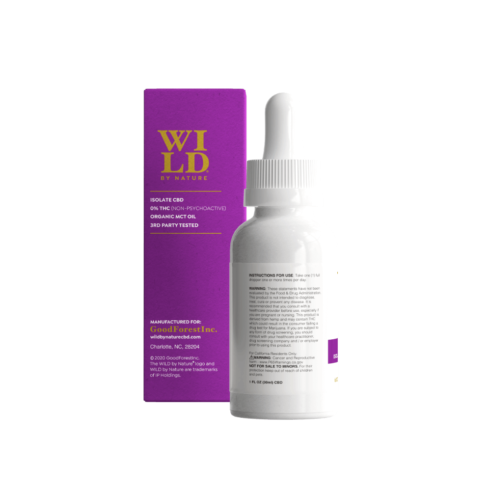 SLEEP+ Isolate CBD tincture 6000mg/30ml (200mg/ml) Wild By Nature CBD