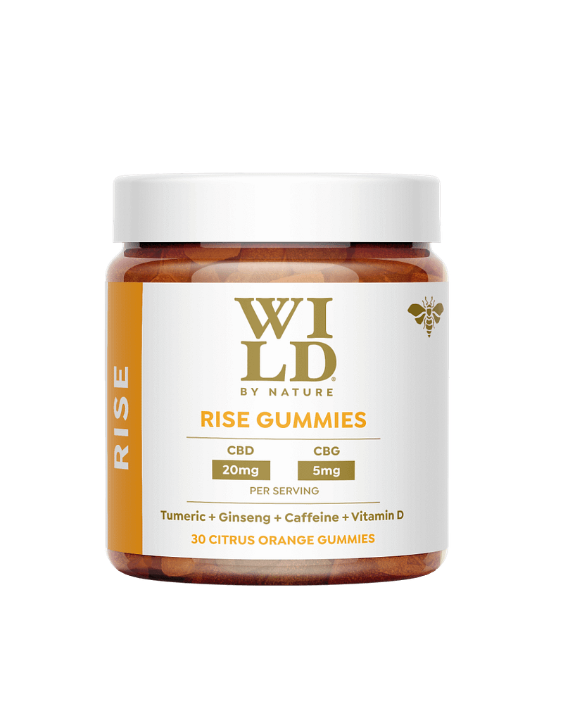 RISE CBD + CBG + Adaptogen Gummies 30count Wild By Nature CBD
